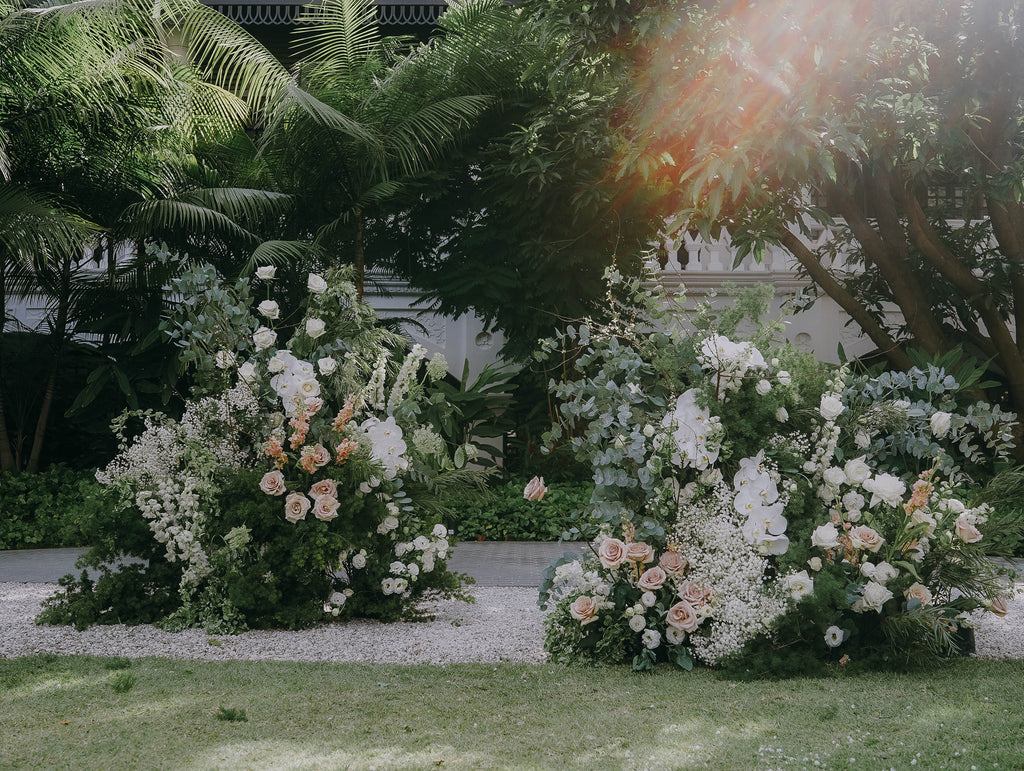 Romantic Garden for Raffles Hotel Wedding and Solemnization