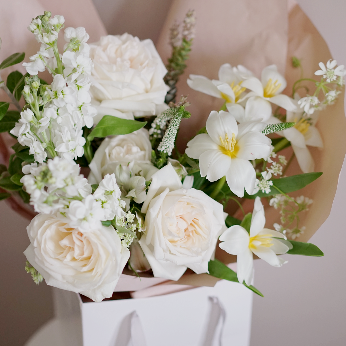 Blanc Wrapped Bouquet