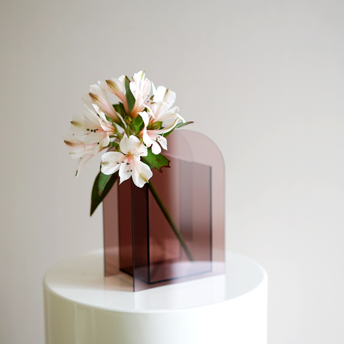 Mauve Dome Acrylic Vase