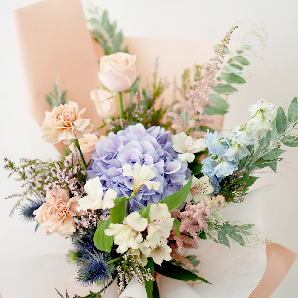 Pastel Blue Pink Bouquet